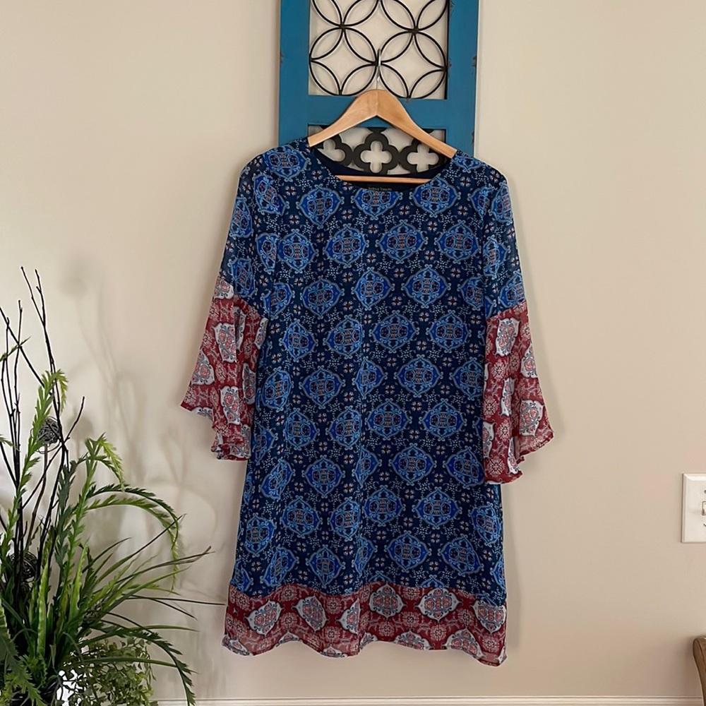 Jealous Tomato Flutter Sleeve Shift Dress